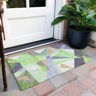 Piper Looms Chantille Geometric ACN1666 Lavender Machine Washable Area Rug Scatter Outdoor Lifestyle Image Feature