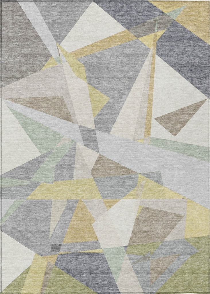 Piper Looms Chantille Geometric ACN1666 Pewter Machine Washable Area Rug main image