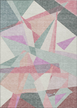 Piper Looms Chantille Geometric ACN1666 Seafoam Machine Washable Area Rug main image