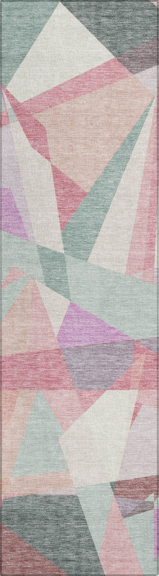 Piper Looms Chantille Geometric ACN1666 Seafoam Machine Washable Area Rug Runner Main Image