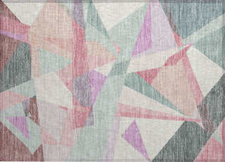 Piper Looms Chantille Geometric ACN1666 Seafoam Machine Washable Area Rug Scatter Main Image