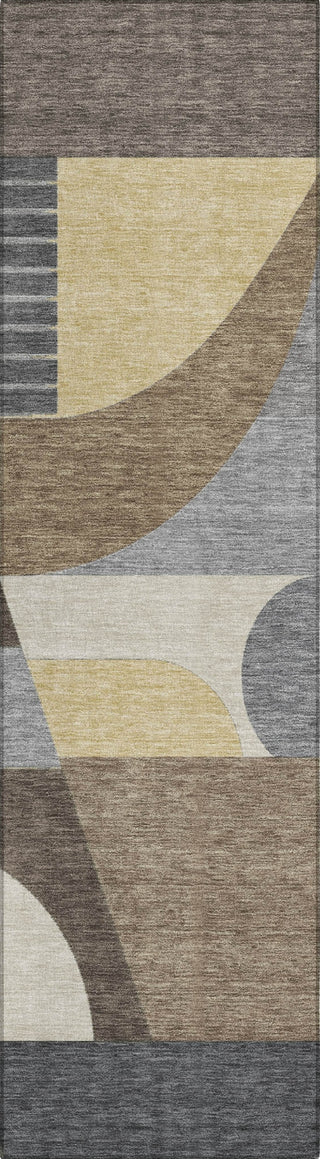 Piper Looms Chantille Mid Century ACN1667 Brown Machine Washable Area Rug Runner Main Image