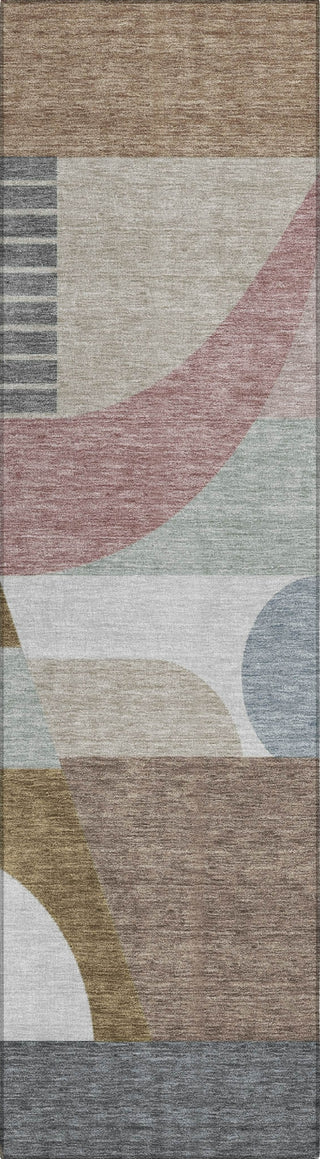 Piper Looms Chantille Mid Century ACN1667 Mocha Machine Washable Area Rug Runner Main Image