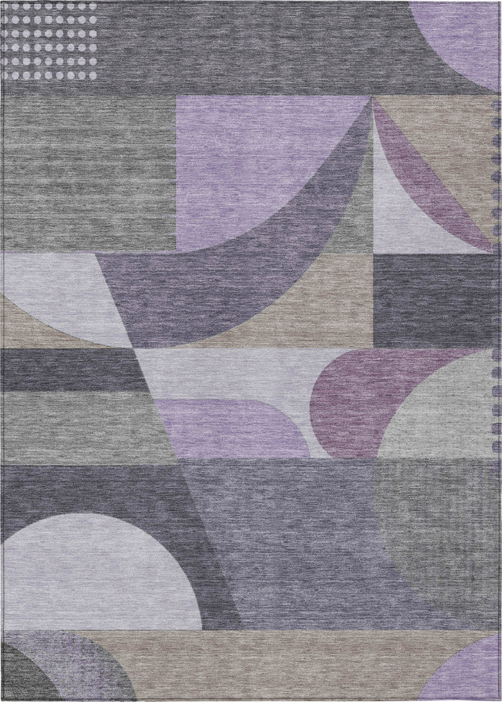 Piper Looms Chantille Mid Century ACN1667 Purple Machine Washable Area Rug main image