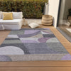 Piper Looms Chantille Mid Century ACN1667 Purple Machine Washable Area Rug Outdoor Lifestyle Image Feature