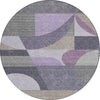 Piper Looms Chantille Mid Century ACN1667 Purple Machine Washable Area Rug Round Main Image