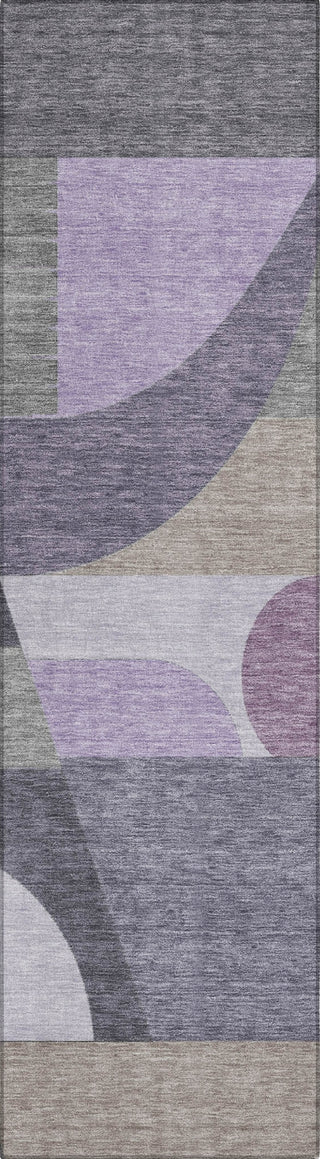 Piper Looms Chantille Mid Century ACN1667 Purple Machine Washable Area Rug Runner Main Image