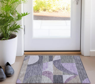 Piper Looms Chantille Mid Century ACN1667 Purple Machine Washable Area Rug Scatter Lifestyle Image Feature