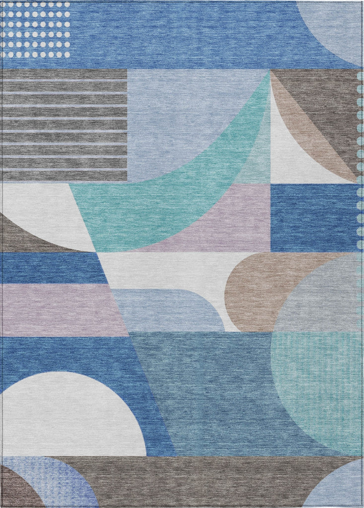 Piper Looms Chantille Mid Century ACN1667 Sky Machine Washable Area Rug main image