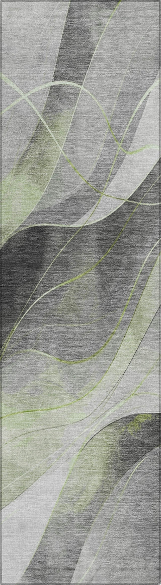 Piper Looms Chantille Swirls ACN1668 Aloe Machine Washable Area Rug Runner Main Image