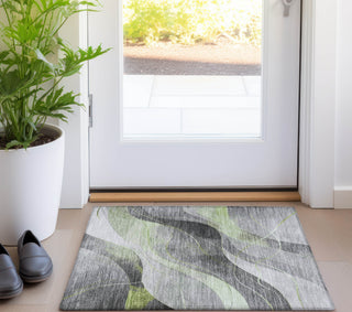 Piper Looms Chantille Swirls ACN1668 Aloe Machine Washable Area Rug Scatter Lifestyle Image Feature