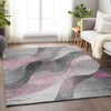 Piper Looms Chantille Swirls ACN1668 Pink Machine Washable Area Rug Lifestyle Image Feature
