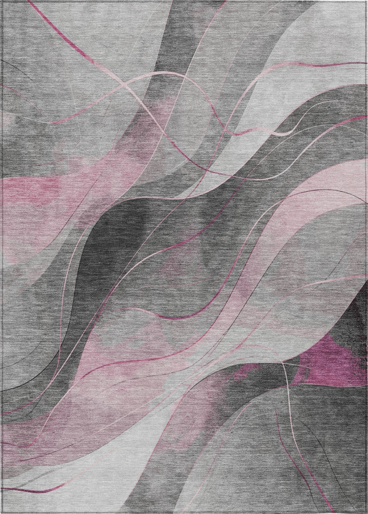 Piper Looms Chantille Swirls ACN1668 Pink Machine Washable Area Rug main image