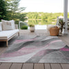 Piper Looms Chantille Swirls ACN1668 Pink Machine Washable Area Rug Outdoor Lifestyle Image Feature