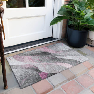 Piper Looms Chantille Swirls ACN1668 Pink Machine Washable Area Rug Scatter Outdoor Lifestyle Image Feature