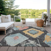 Piper Looms Chantille Diamonds ACN1669 Charcoal Machine Washable Area Rug Outdoor Lifestyle Image Feature