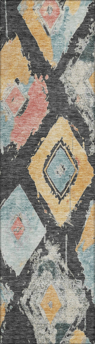 Piper Looms Chantille Diamonds ACN1669 Charcoal Machine Washable Area Rug Runner Main Image