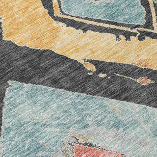 Piper Looms Chantille Diamonds ACN1669 Charcoal Machine Washable Area Rug Swatch Image