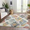Piper Looms Chantille Diamonds ACN1669 Ivory Machine Washable Area Rug Lifestyle Image Feature