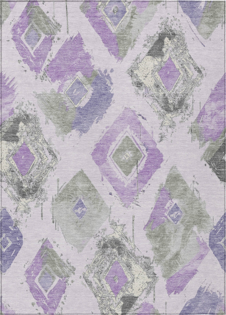 Piper Looms Chantille Diamonds ACN1669 Lavender Machine Washable Area Rug main image