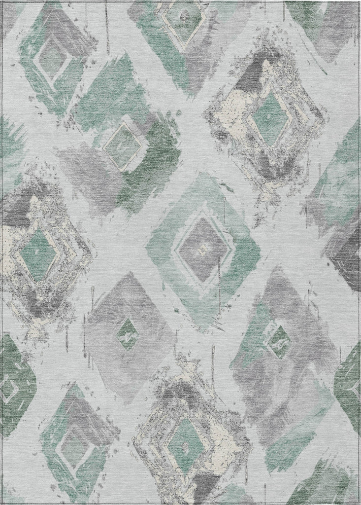 Piper Looms Chantille Diamonds ACN1669 Seafoam Machine Washable Area Rug main image