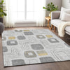 Piper Looms Chantille Geometric ACN1670 Gray Machine Washable Area Rug Lifestyle Image Feature
