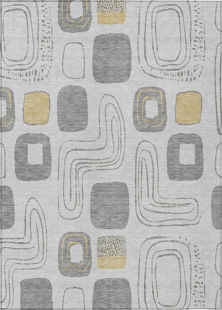 Piper Looms Chantille Geometric ACN1670 Gray Machine Washable Area Rug main image