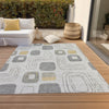 Piper Looms Chantille Geometric ACN1670 Gray Machine Washable Area Rug Outdoor Lifestyle Image Feature