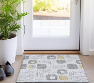 Piper Looms Chantille Geometric ACN1670 Gray Machine Washable Area Rug Scatter Lifestyle Image Feature