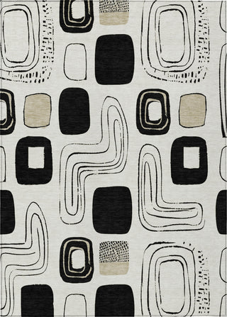 Piper Looms Chantille Geometric ACN1670 Ivory Machine Washable Area Rug main image