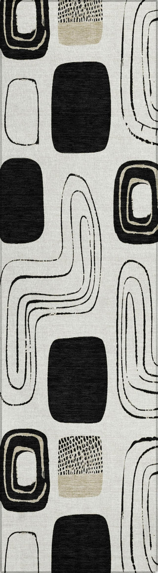 Piper Looms Chantille Geometric ACN1670 Ivory Machine Washable Area Rug Runner Main Image