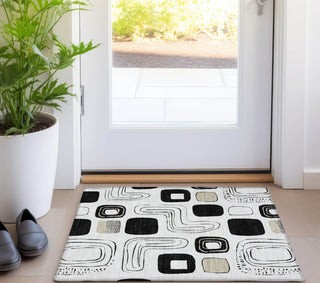 Piper Looms Chantille Geometric ACN1670 Ivory Machine Washable Area Rug Scatter Lifestyle Image Feature