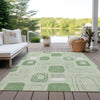 Piper Looms Chantille Geometric ACN1670 Mint Machine Washable Area Rug Outdoor Lifestyle Image Feature