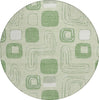 Piper Looms Chantille Geometric ACN1670 Mint Machine Washable Area Rug Round Main Image