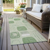 Piper Looms Chantille Geometric ACN1670 Mint Machine Washable Area Rug Runner Outdoor Lifestyle Image Feature