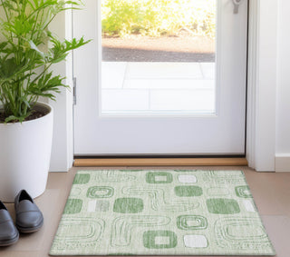 Piper Looms Chantille Geometric ACN1670 Mint Machine Washable Area Rug Scatter Lifestyle Image Feature