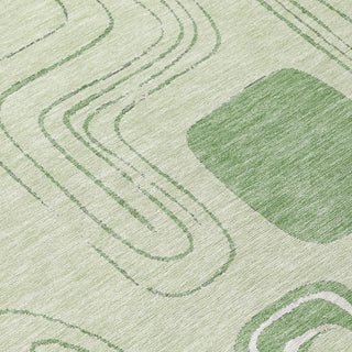 Piper Looms Chantille Geometric ACN1670 Mint Machine Washable Area Rug Swatch Image