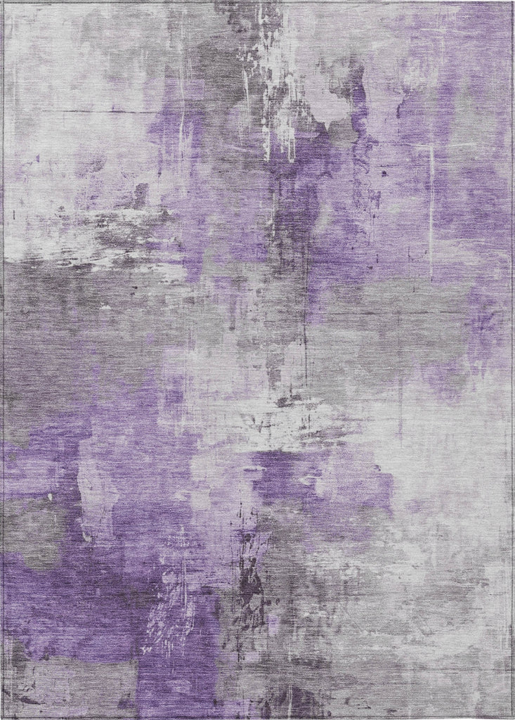 Piper Looms Chantille Abstract ACN1671 Purple Machine Washable Area Rug main image