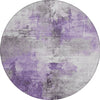 Piper Looms Chantille Abstract ACN1671 Purple Machine Washable Area Rug Round Main Image