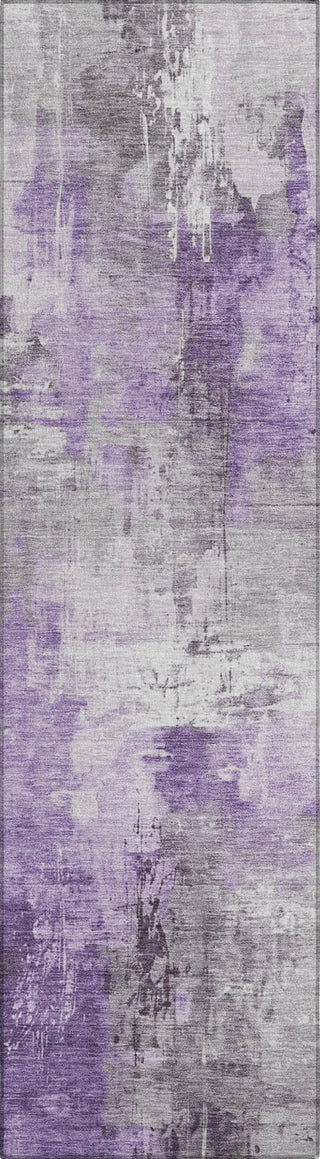 Piper Looms Chantille Abstract ACN1671 Purple Machine Washable Area Rug Runner Main Image