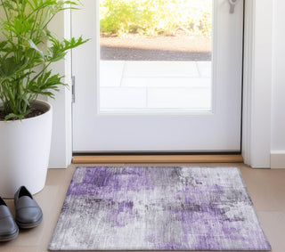 Piper Looms Chantille Abstract ACN1671 Purple Machine Washable Area Rug Scatter Lifestyle Image Feature