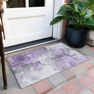 Piper Looms Chantille Abstract ACN1671 Purple Machine Washable Area Rug Scatter Outdoor Lifestyle Image Feature