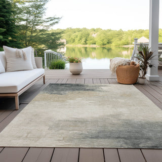Piper Looms Chantille Abstract ACN1672 Beige Machine Washable Area Rug Outdoor Lifestyle Image Feature