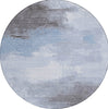 Piper Looms Chantille Abstract ACN1672 Sky Machine Washable Area Rug Round Main Image