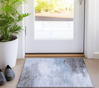 Piper Looms Chantille Abstract ACN1672 Sky Machine Washable Area Rug Scatter Lifestyle Image Feature