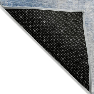 Piper Looms Chantille Abstract ACN1673 Denim Machine Washable Area Rug Backing Image