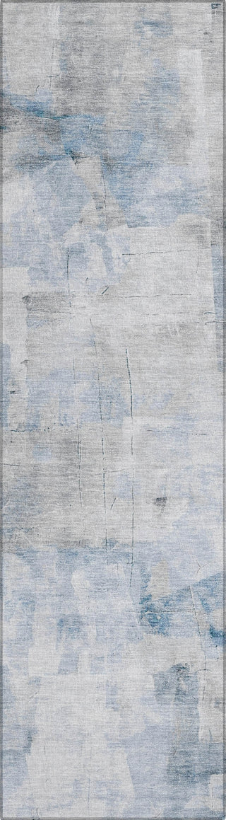Piper Looms Chantille Abstract ACN1673 Denim Machine Washable Area Rug Runner Main Image