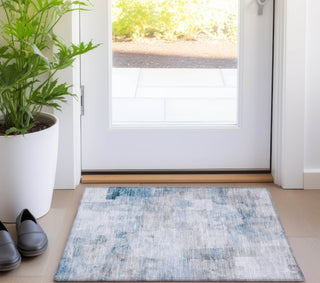 Piper Looms Chantille Abstract ACN1673 Denim Machine Washable Area Rug Scatter Lifestyle Image Feature