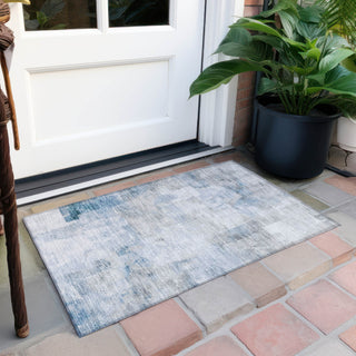 Piper Looms Chantille Abstract ACN1673 Denim Machine Washable Area Rug Scatter Outdoor Lifestyle Image Feature