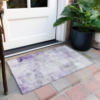 Piper Looms Chantille Abstract ACN1673 Lavender Machine Washable Area Rug Scatter Outdoor Lifestyle Image Feature
